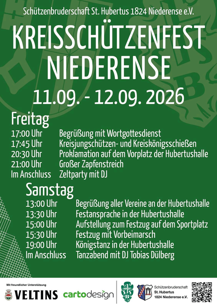 Kreisschützenfest Niederense vom 11.09. – 12.09.2026